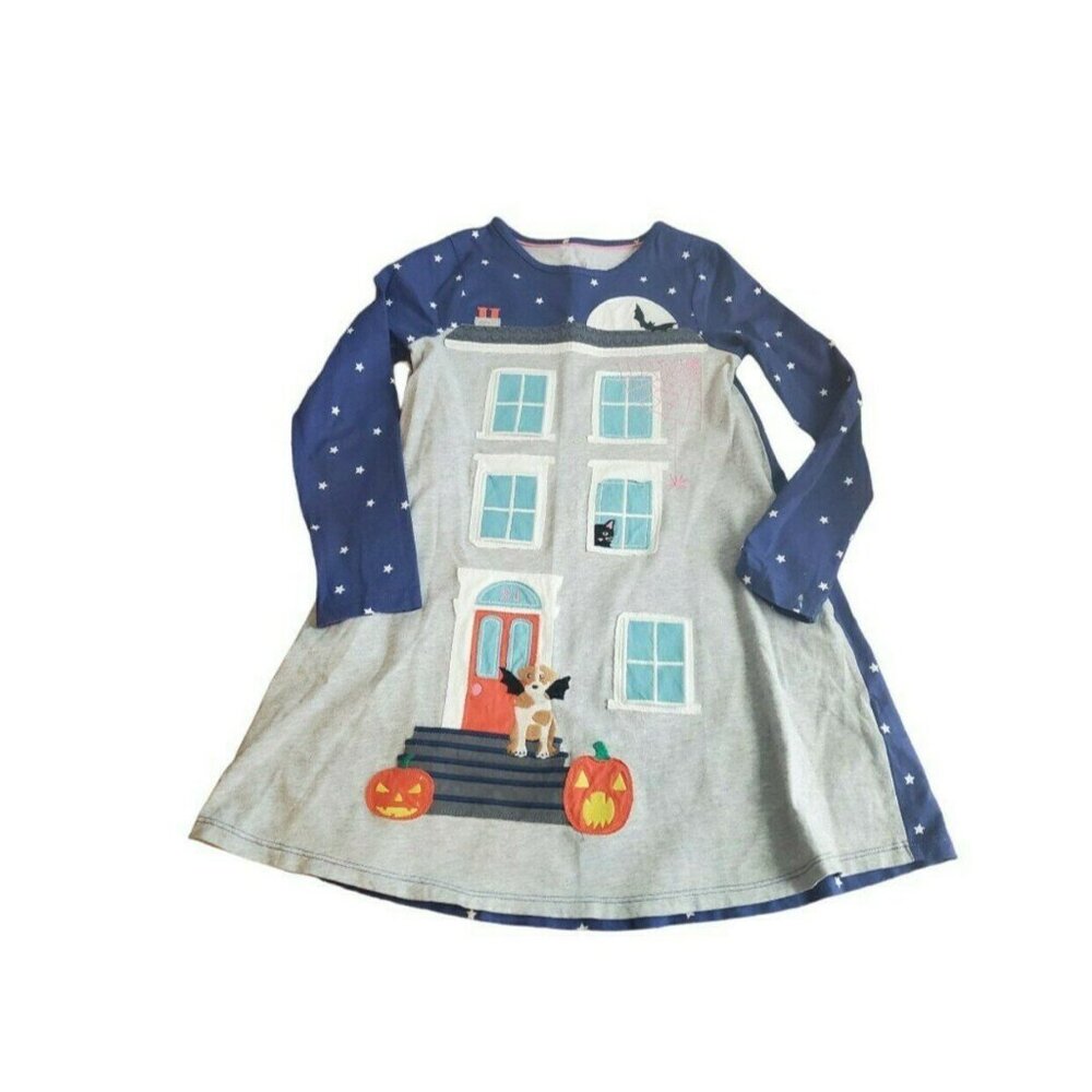 Mini Boden Long Sleeve Lift Flap Halloween Dress 7/8